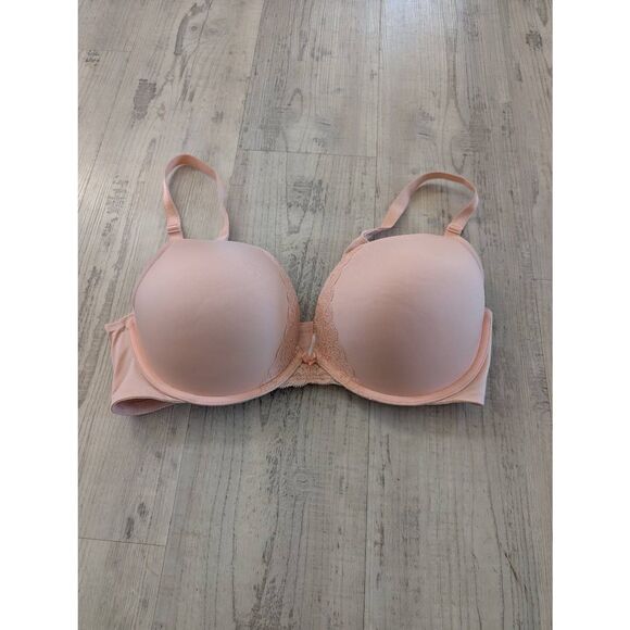Torrid Full Coverage Bombshell Lace Bra women's 38DDD pink blush‎ nude plus size - Picture 1 of 7
